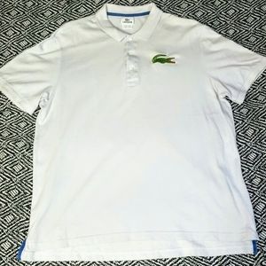 LaCoste Gray Large Big Logo Men's Polo Shirt